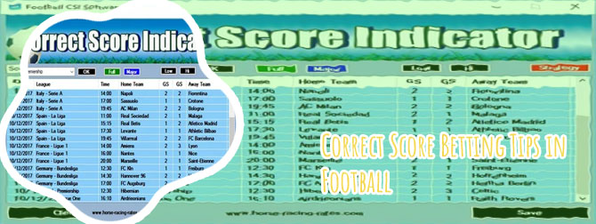 Correct score football betting